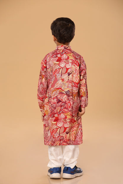 Floral Foil Kurta Set