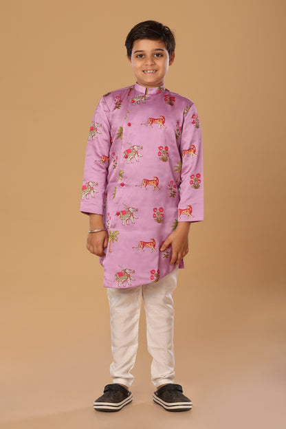 Animal Print Kurta Set