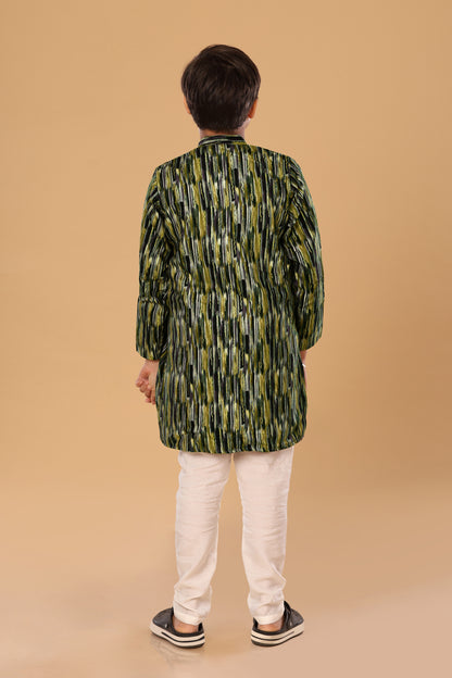 Mixed Foil Kurta Set