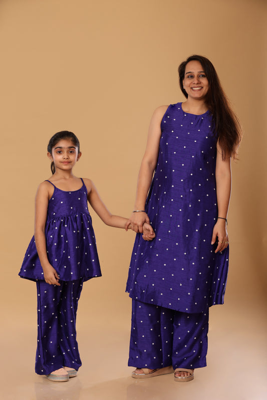 Mother Daughter Duo Set/ Spaghetti Set - Purple