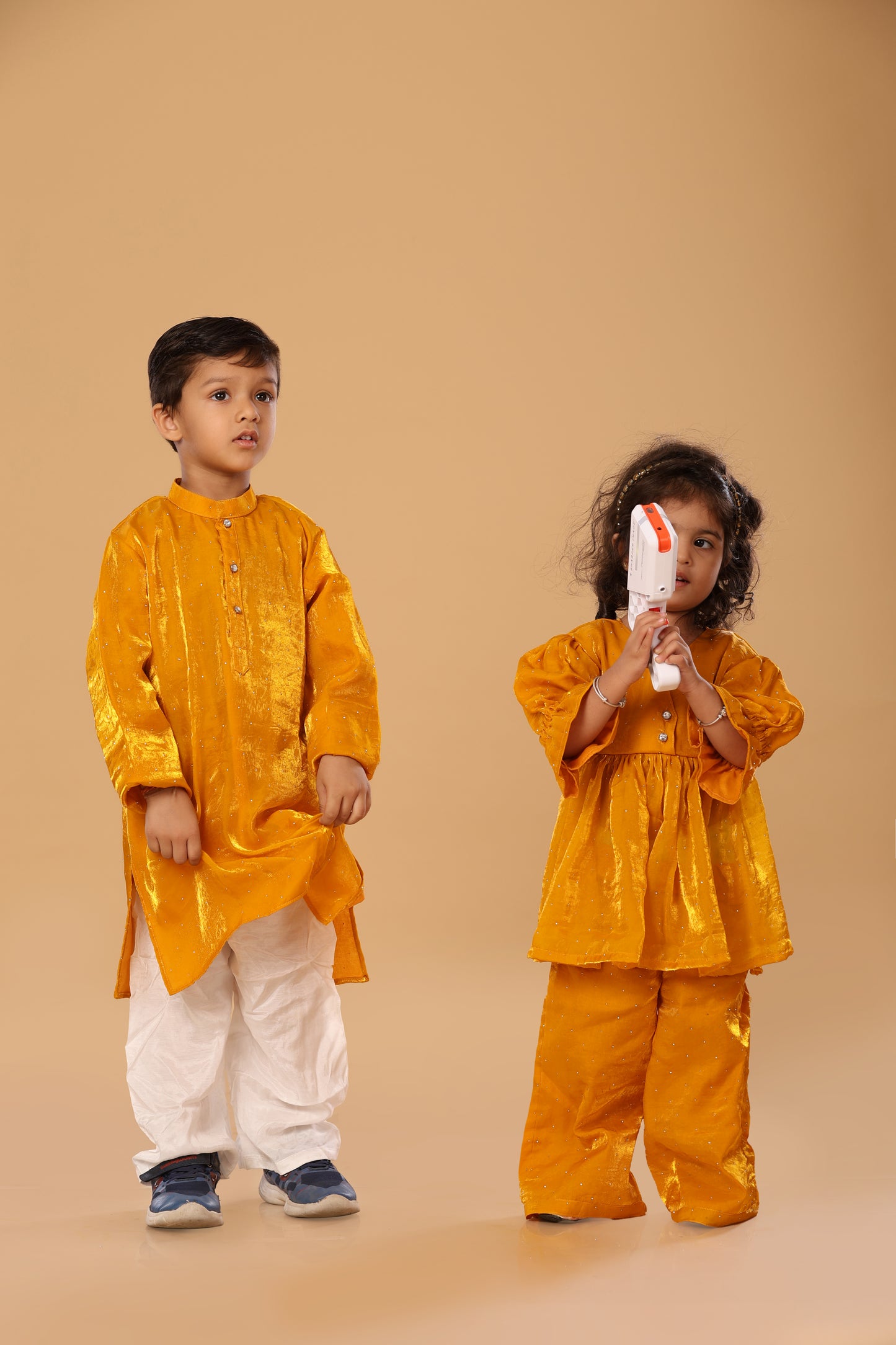 Puff Sleeve Twinning Set - Mustard