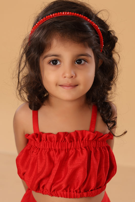 RED BEADS HEADBAND