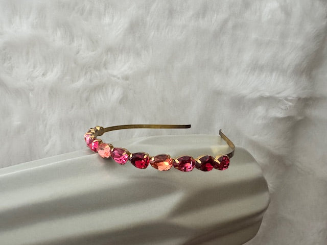 SWAROVSKI CRYSTAL RED COLOURED HEADBAND