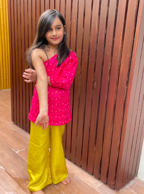 Fouschia Silk Off Shoulder Pant Set